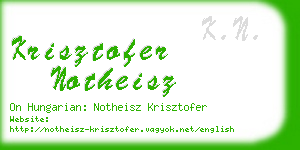 krisztofer notheisz business card